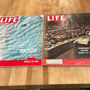 Bundle of 2 LIFE Magazines 1960